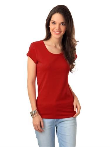 women red t-shirt